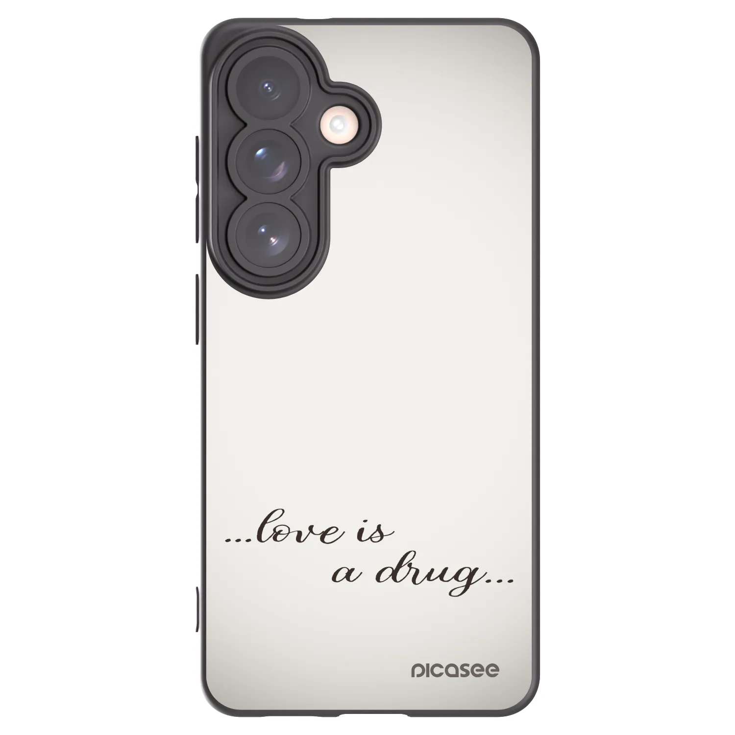 Picasee silikonowe czarne etui na Samsung Galaxy S26 - Love is a drug