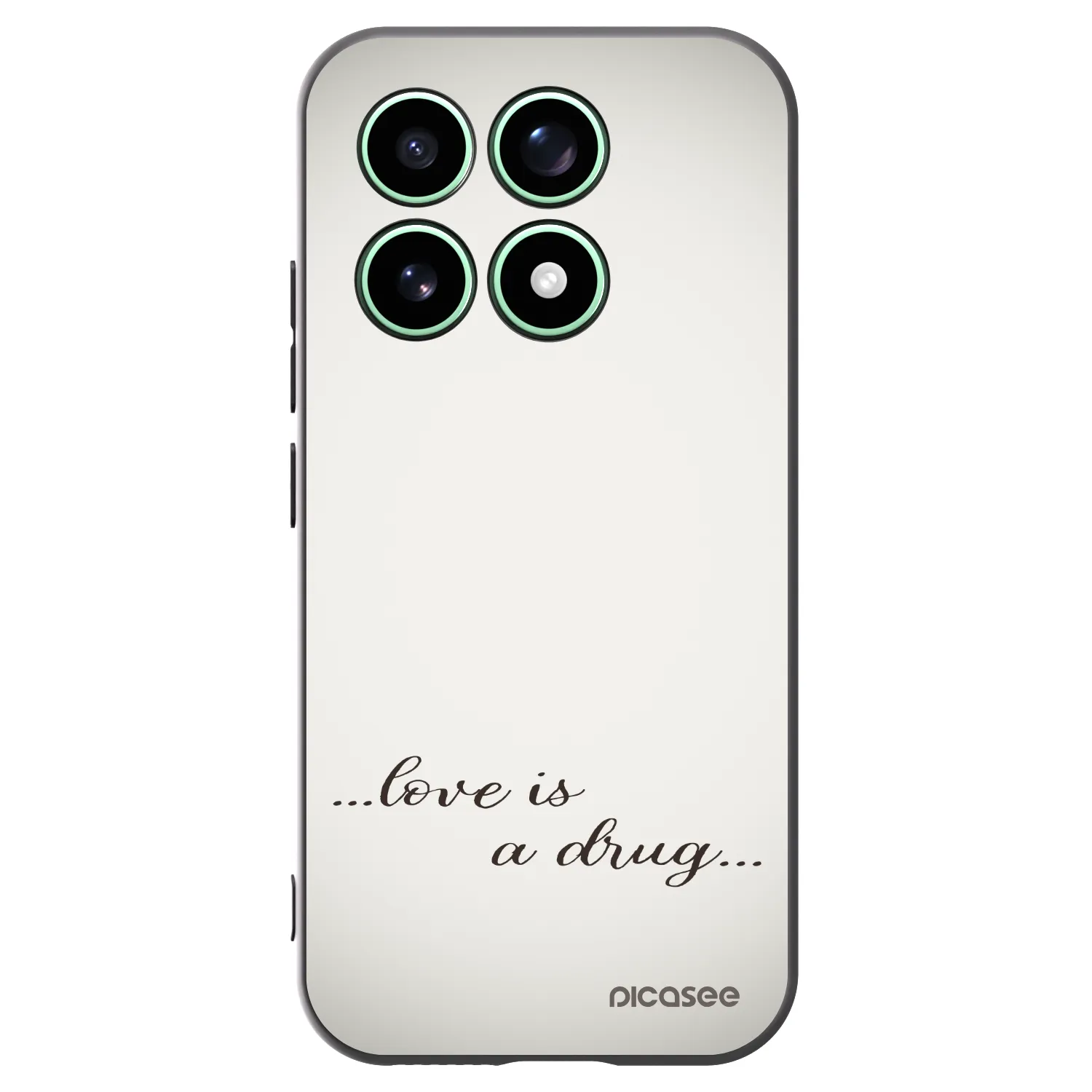 Picasee silikonowe czarne etui na Xiaomi 17 - Love is a drug