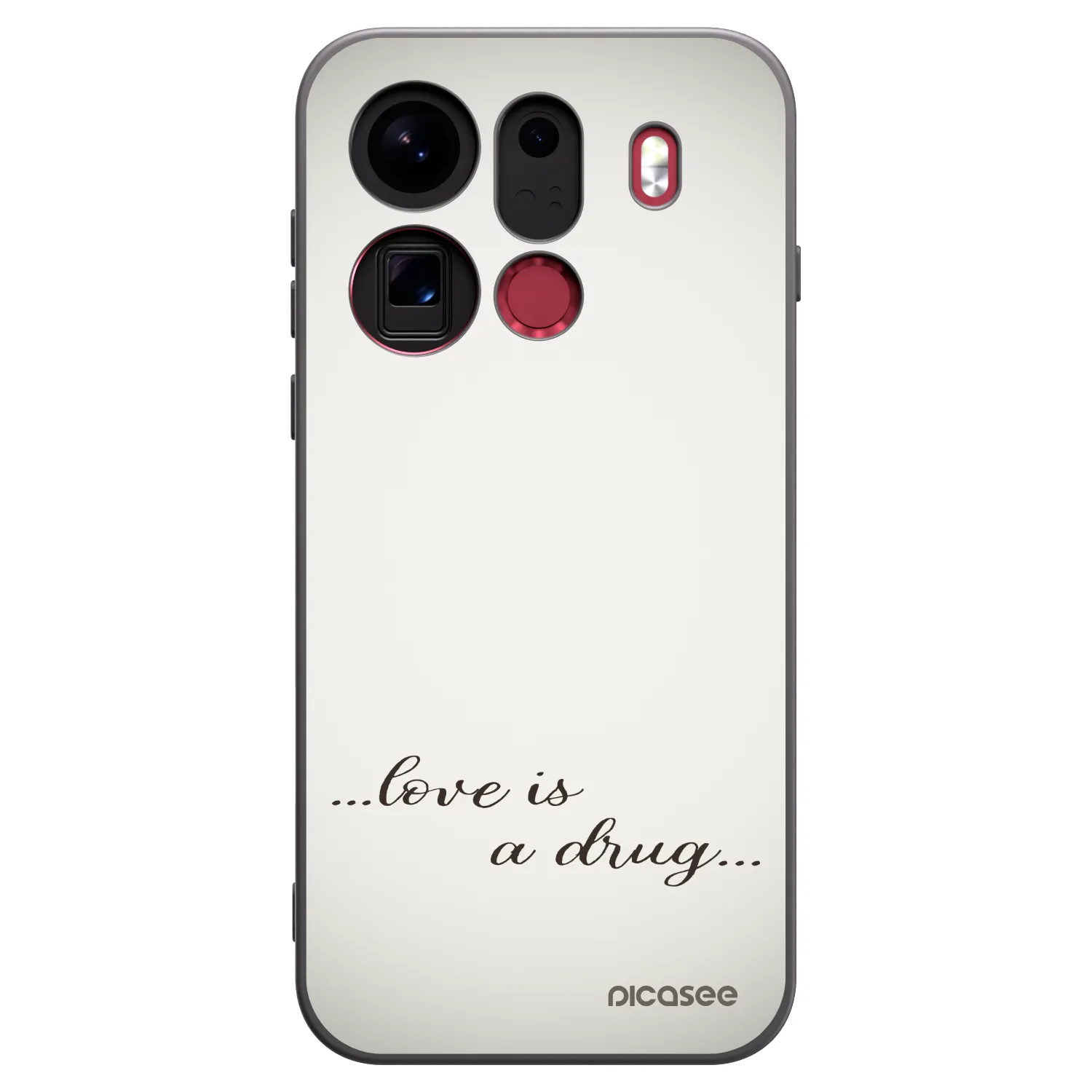Picasee silikonowe czarne etui na OPPO Find X9 Pro - Love is a drug