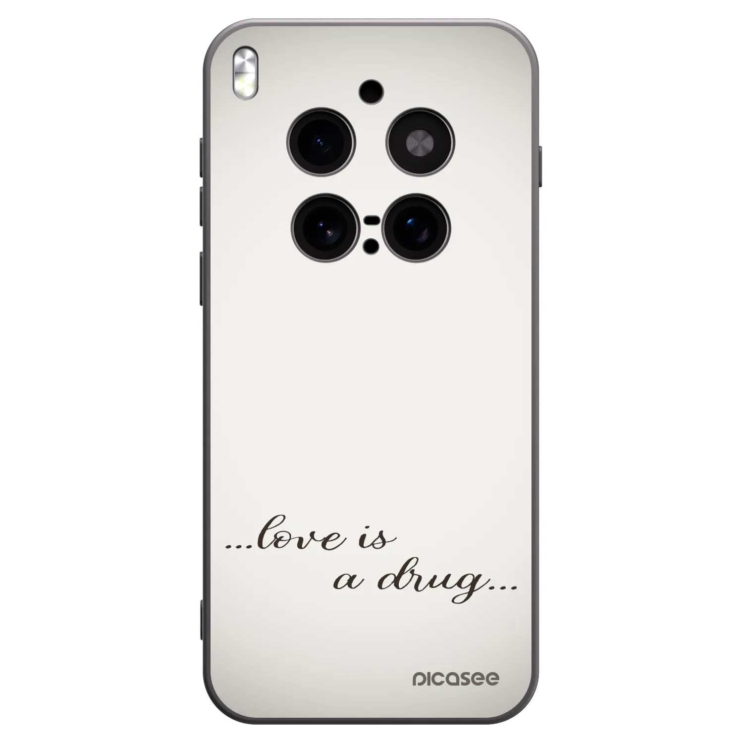 Picasee silikonowe czarne etui na Vivo X300 Pro - Love is a drug