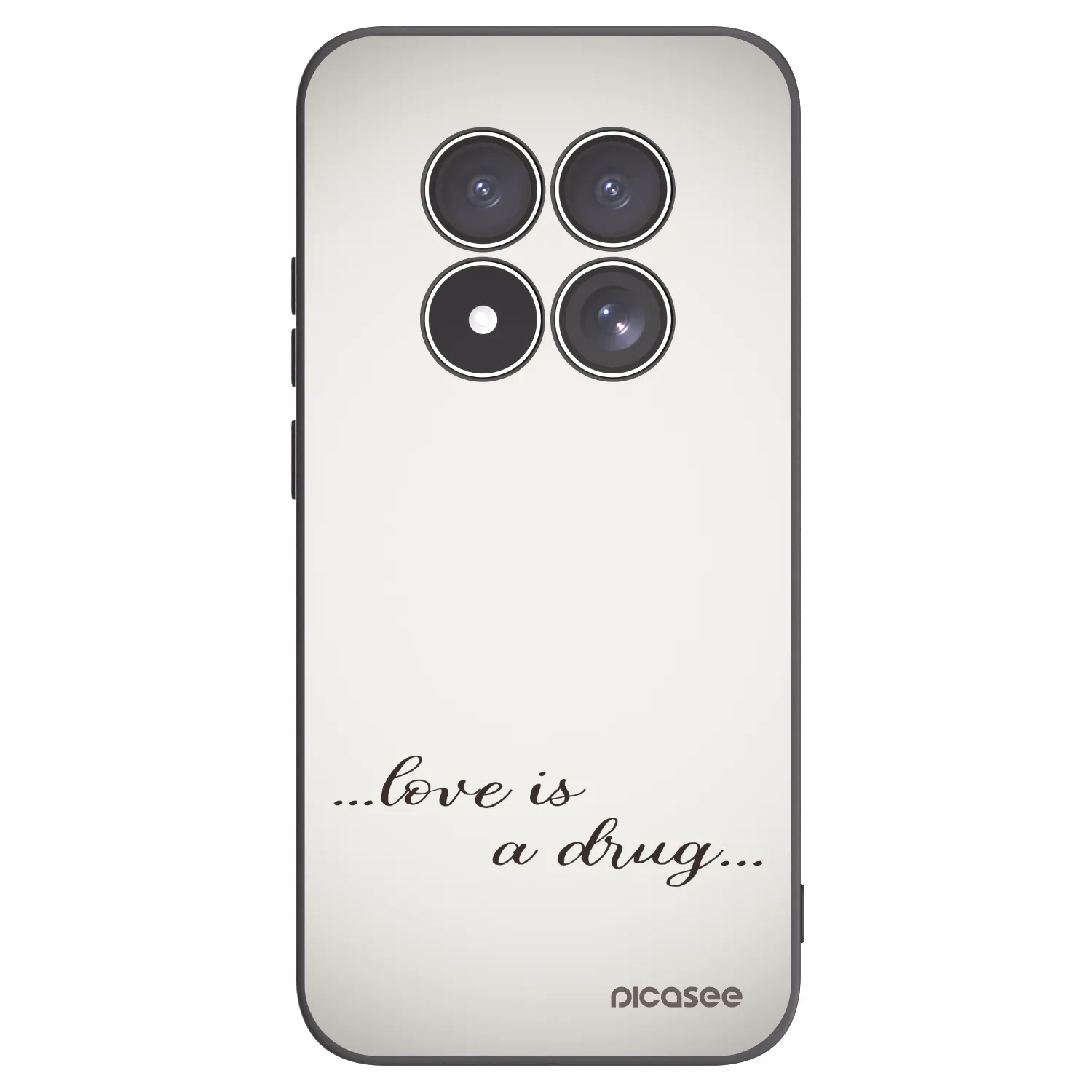 Picasee silikonowe czarne etui na Xiaomi Redmi Note 15 Pro 5G - Love is a drug