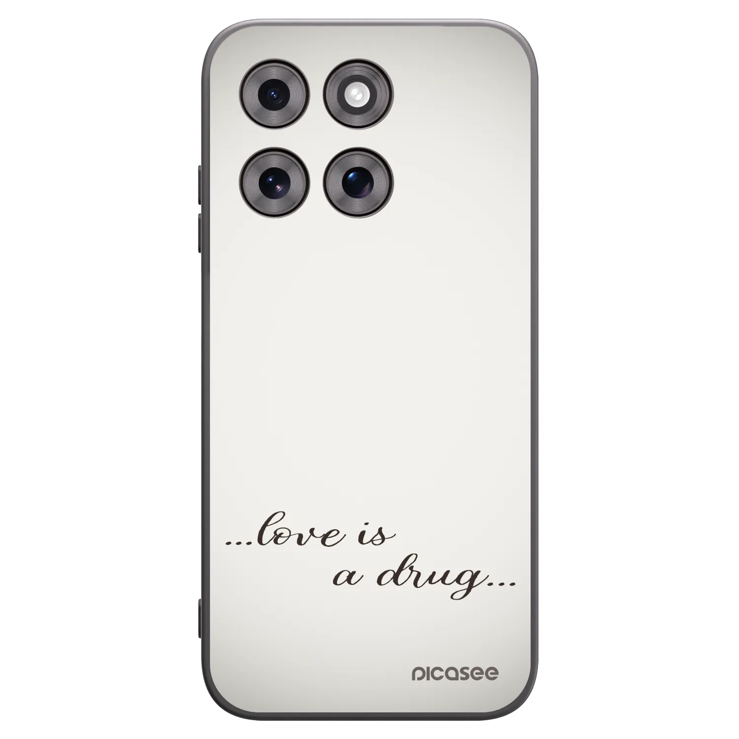 Picasee silikonowe czarne etui na Motorola Moto G77 - Love is a drug
