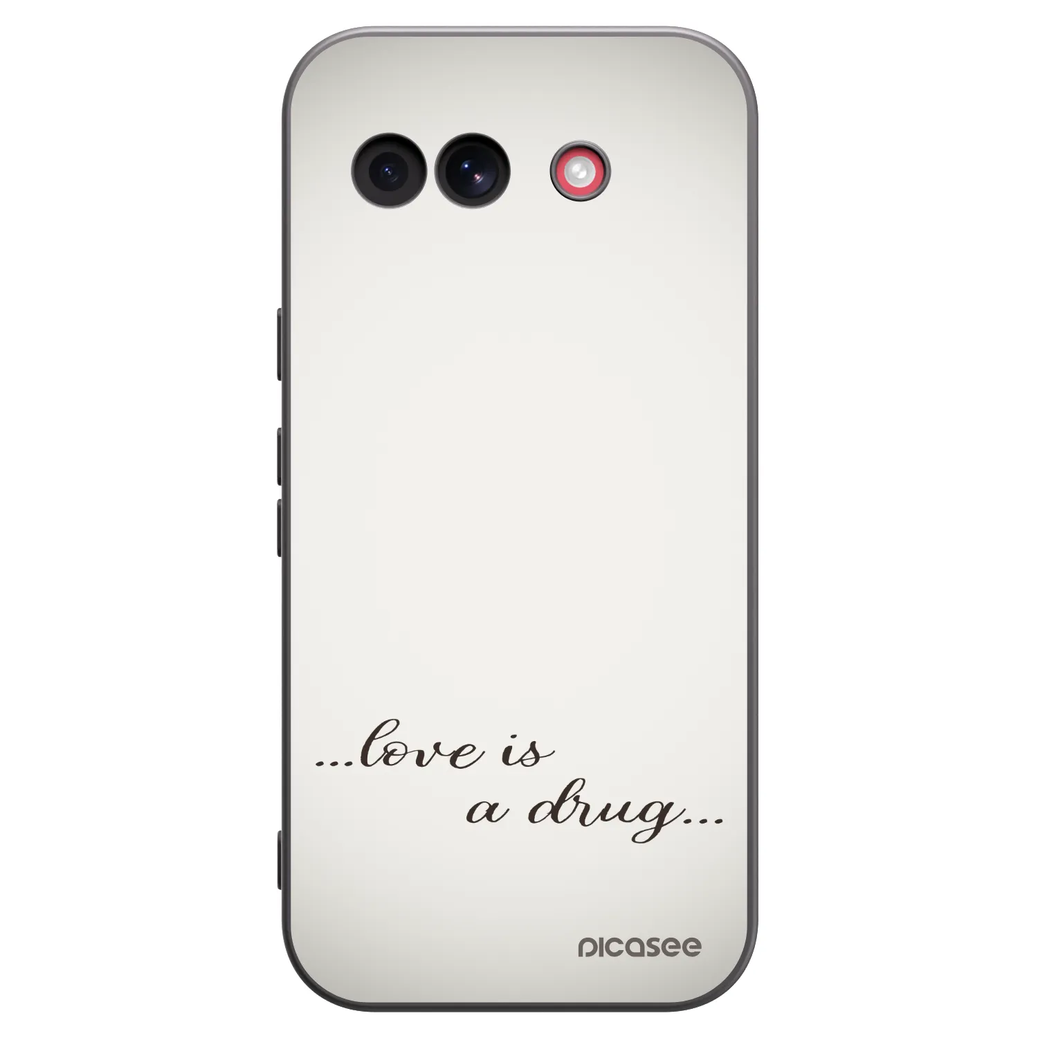 Picasee silikonowe czarne etui na Google Pixel 10a - Love is a drug