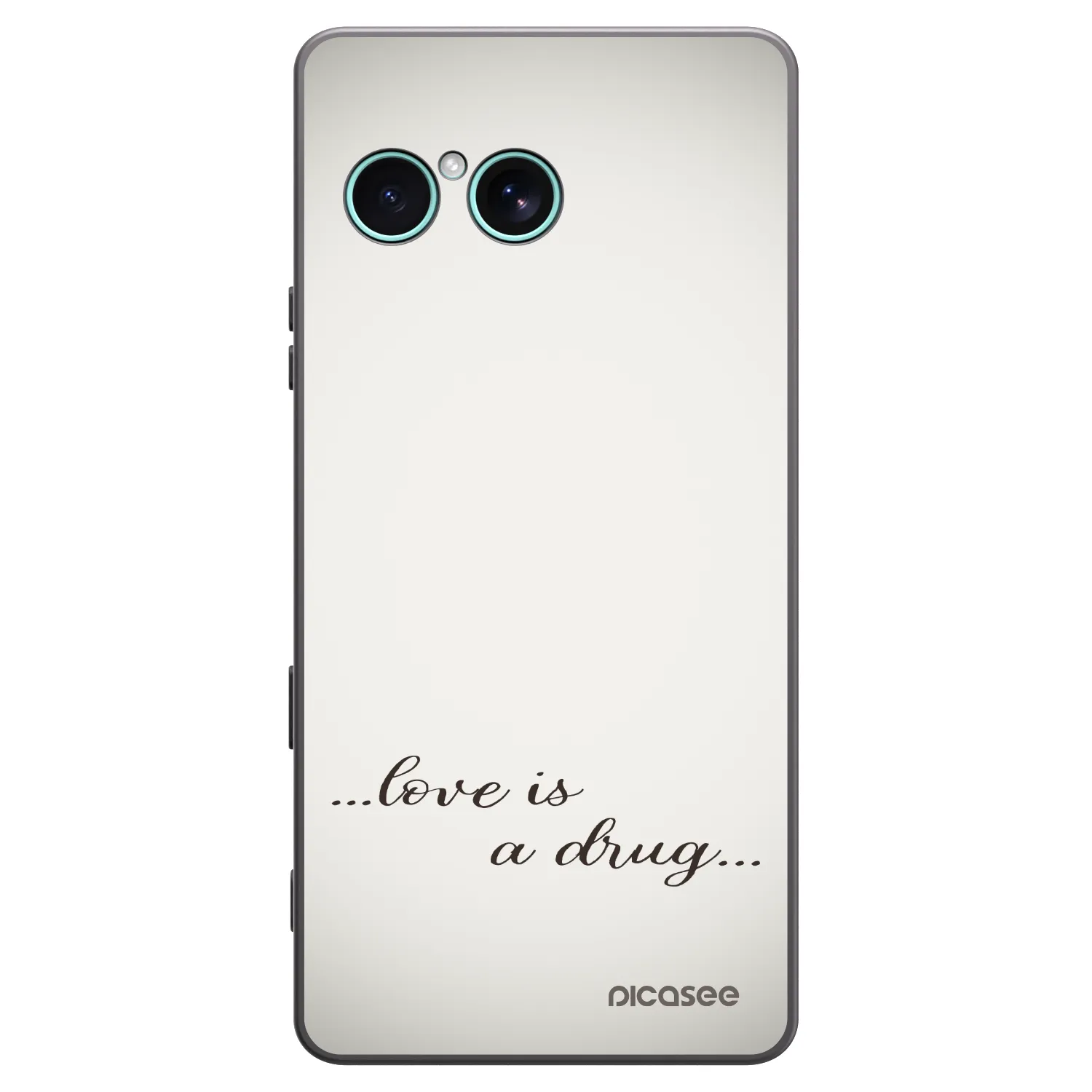 Picasee silikonowe czarne etui na Sony Xperia 10 VII - Love is a drug