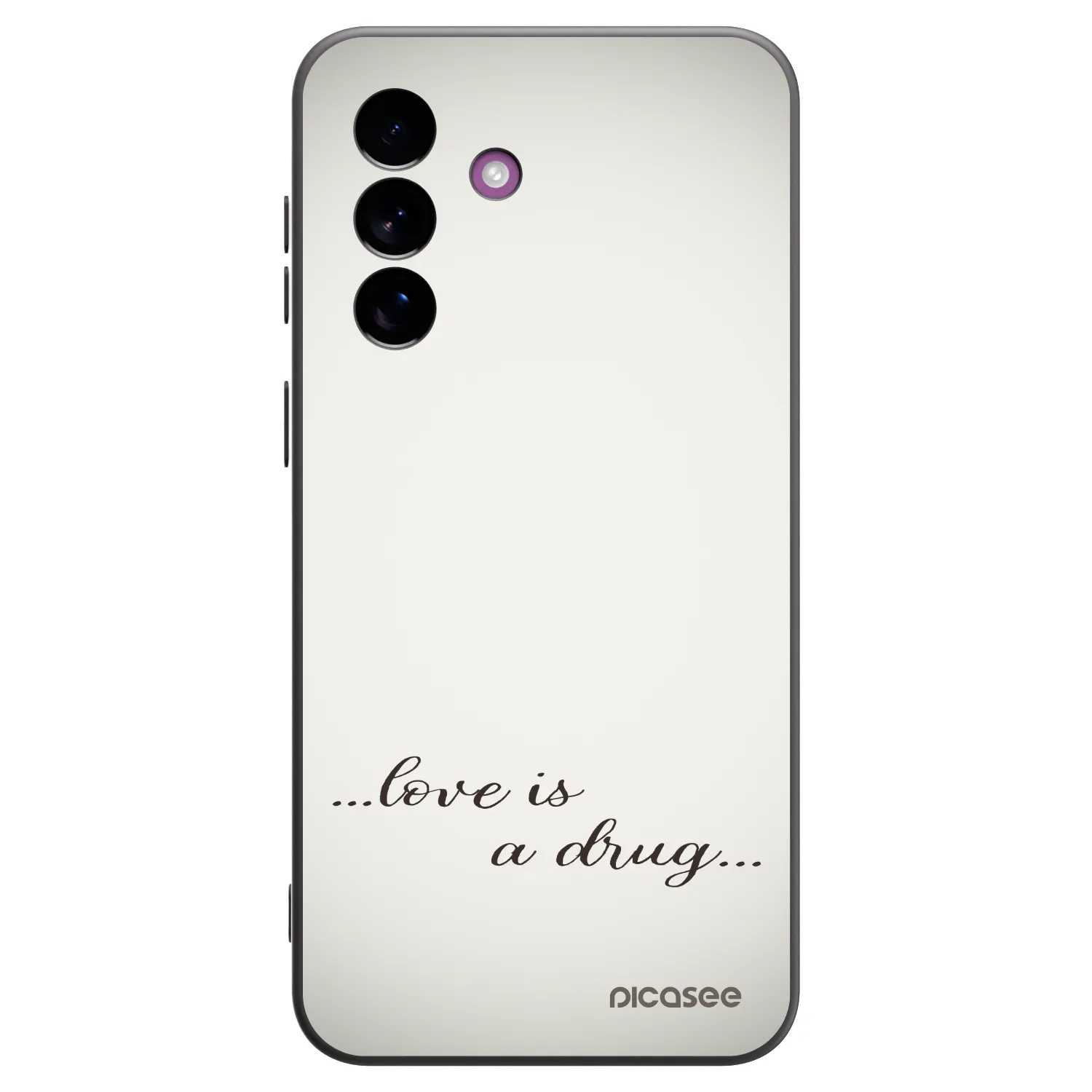 Picasee silikonowe czarne etui na Samsung Galaxy A37 - Love is a drug