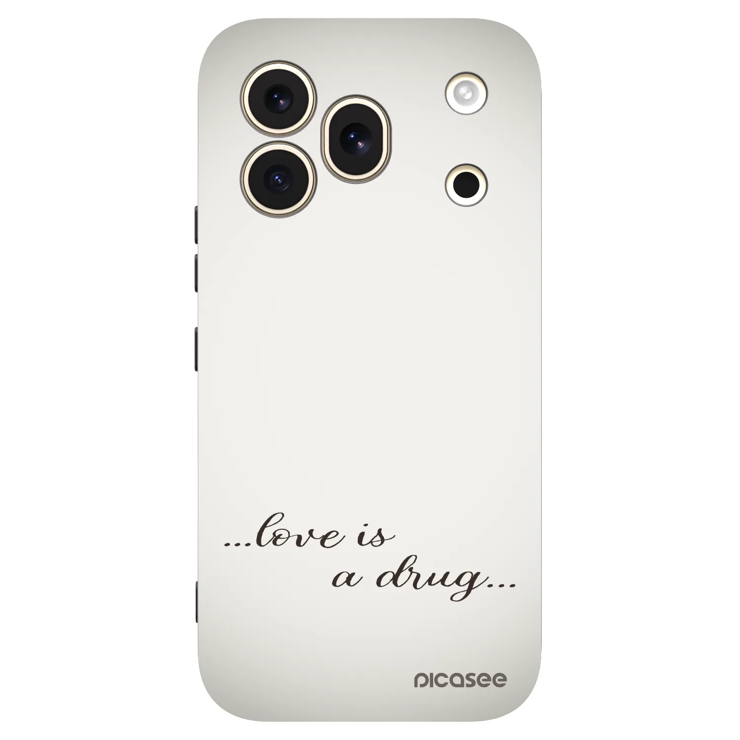 Picasee silikonowe czarne etui na Honor 600 Pro - Love is a drug