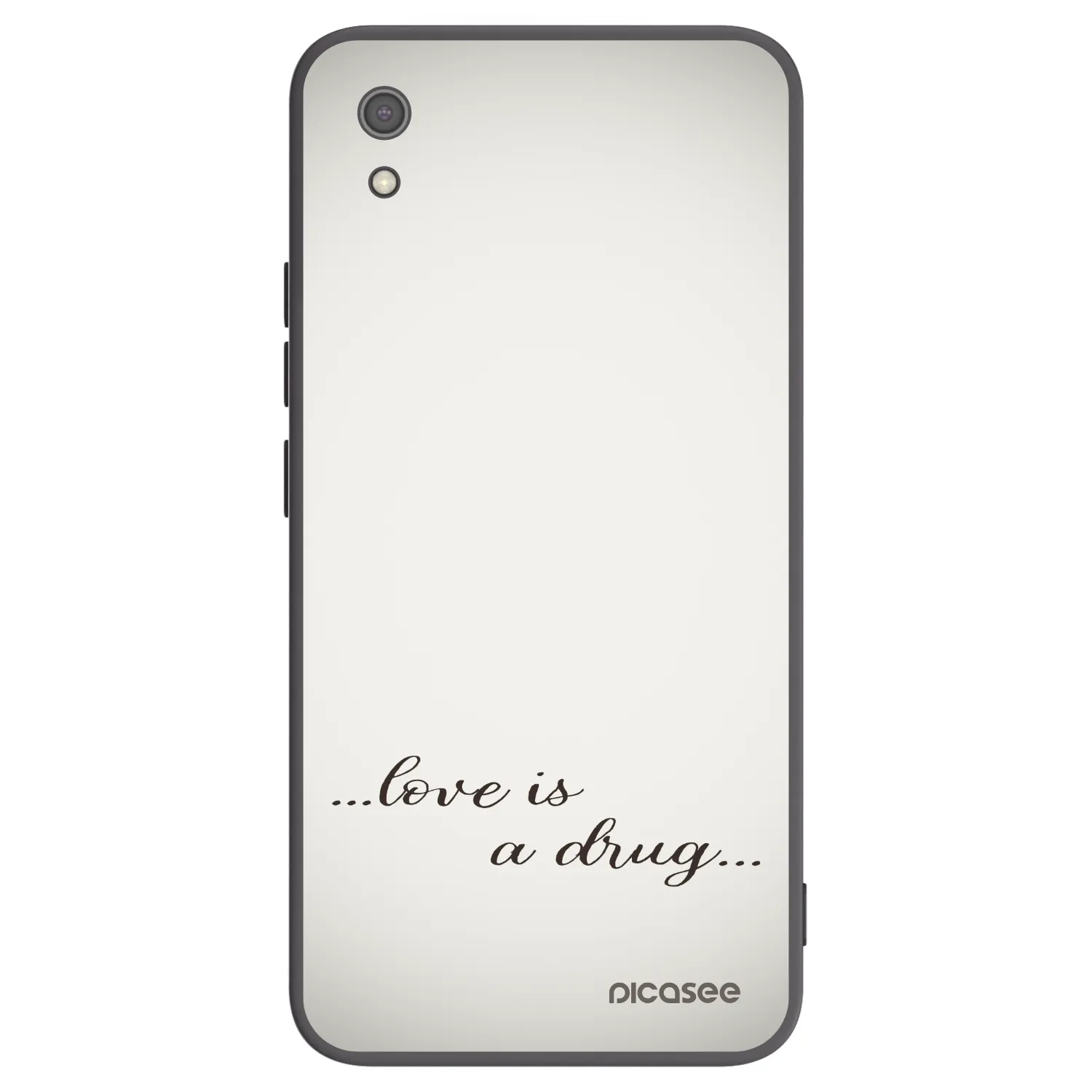 Picasee silikonowe czarne etui na Xiaomi Redmi 7A - Love is a drug