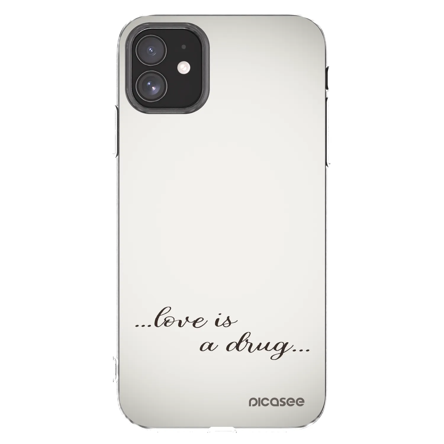 Picasee silikonowe przeźroczyste etui na Apple iPhone 11 - Love is a drug