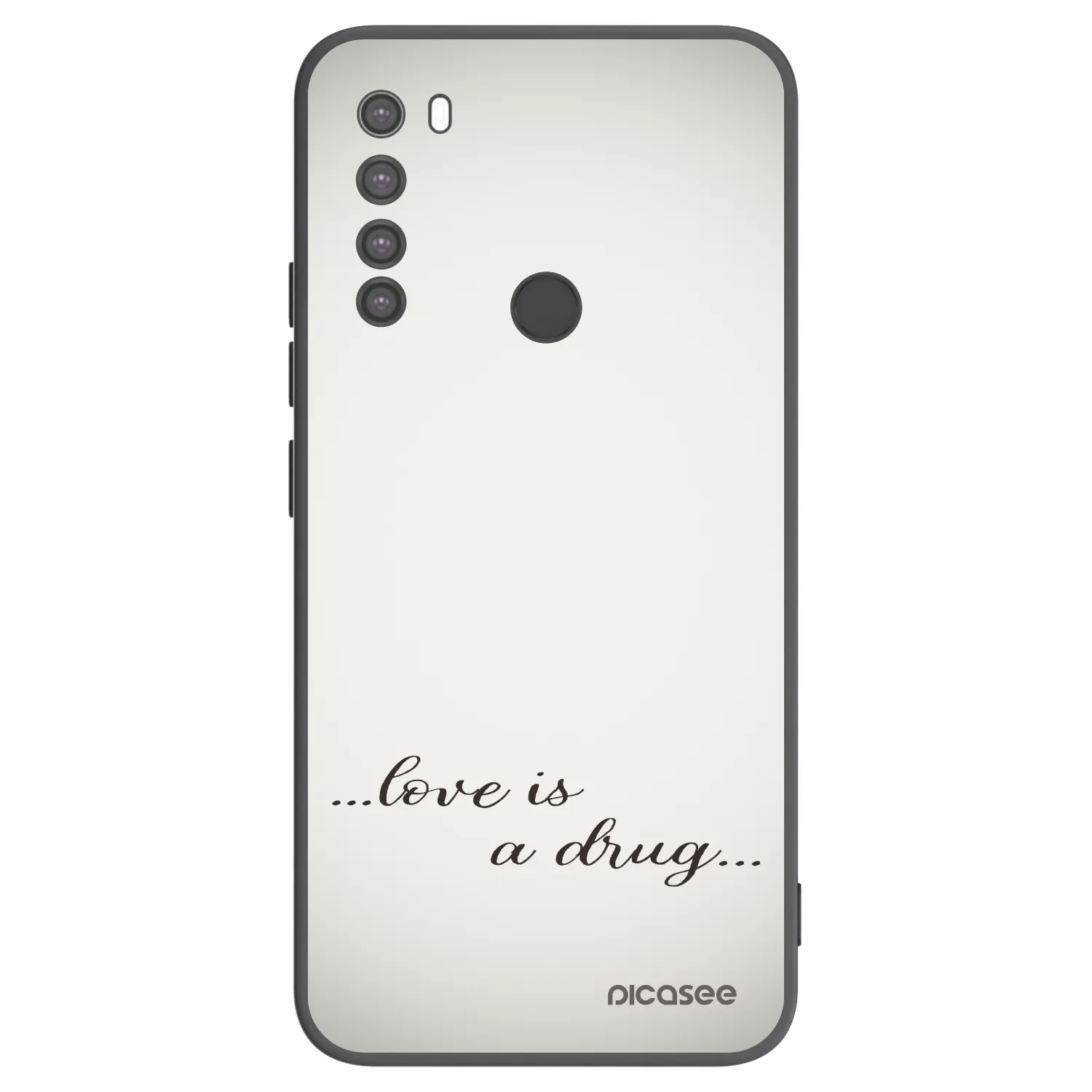 Picasee silikonowe czarne etui na Xiaomi Redmi Note 8 - Love is a drug