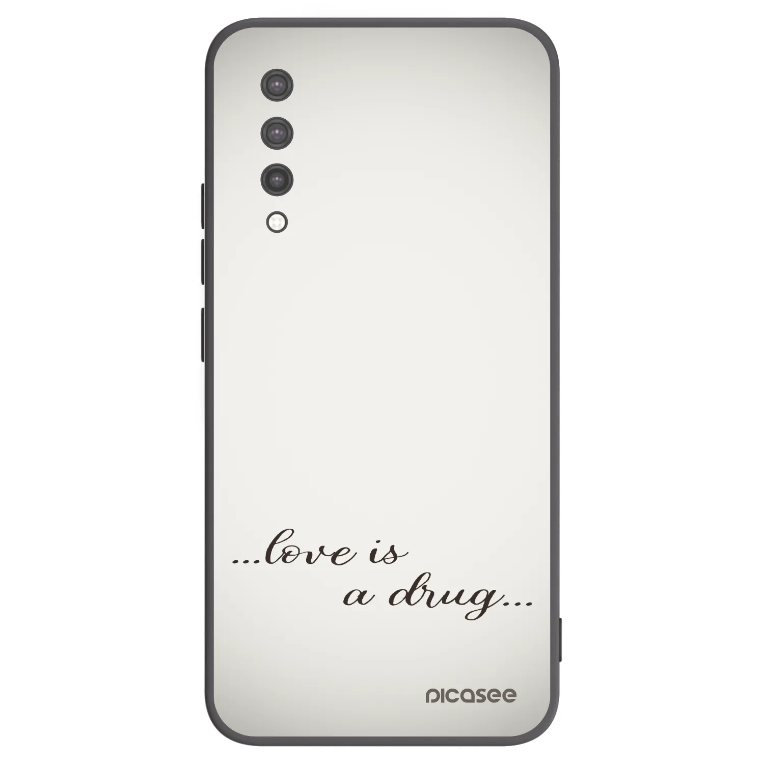 Picasee silikonowe czarne etui na Xiaomi Mi 9 Lite - Love is a drug