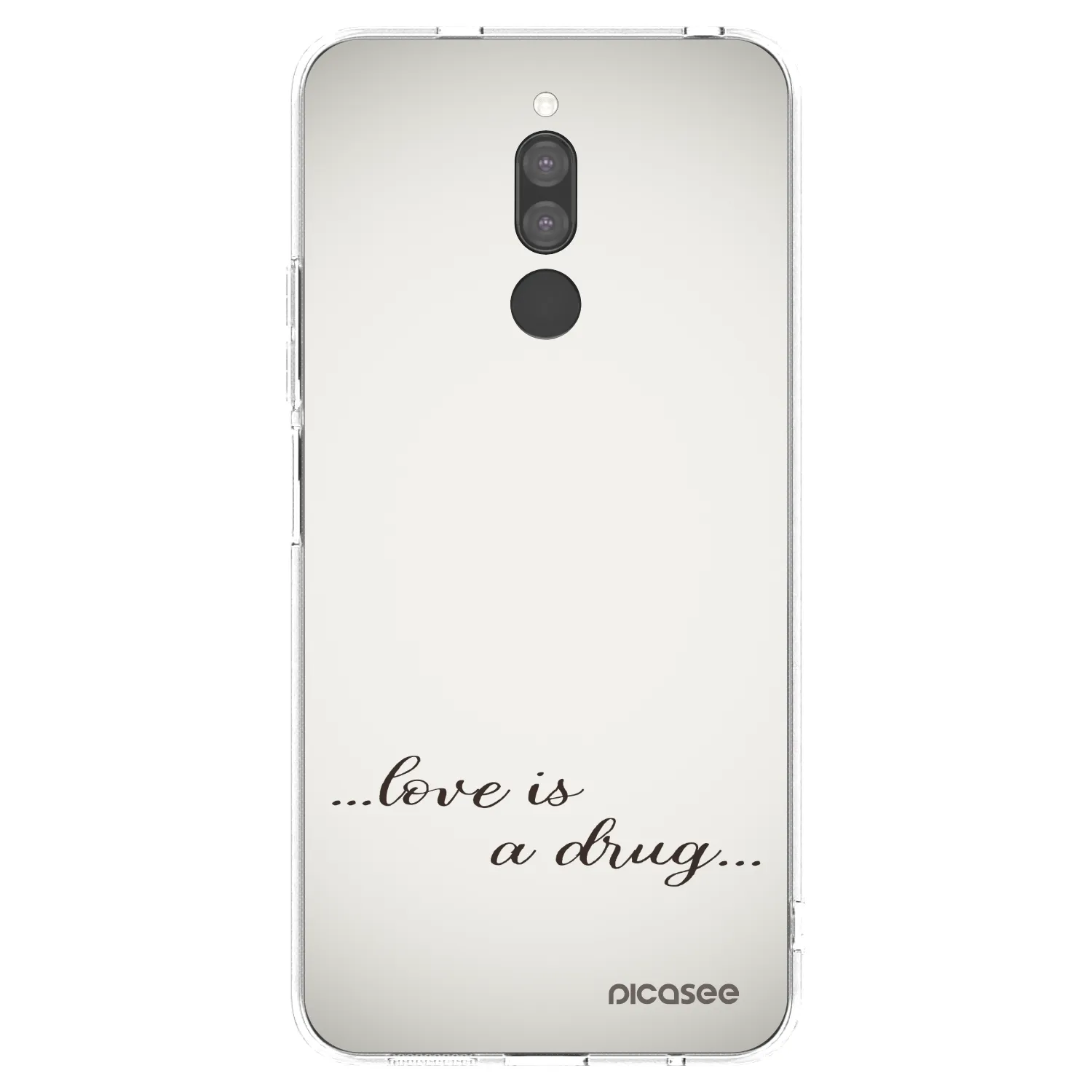 Picasee silikonowe przeźroczyste etui na Xiaomi Redmi 8 - Love is a drug