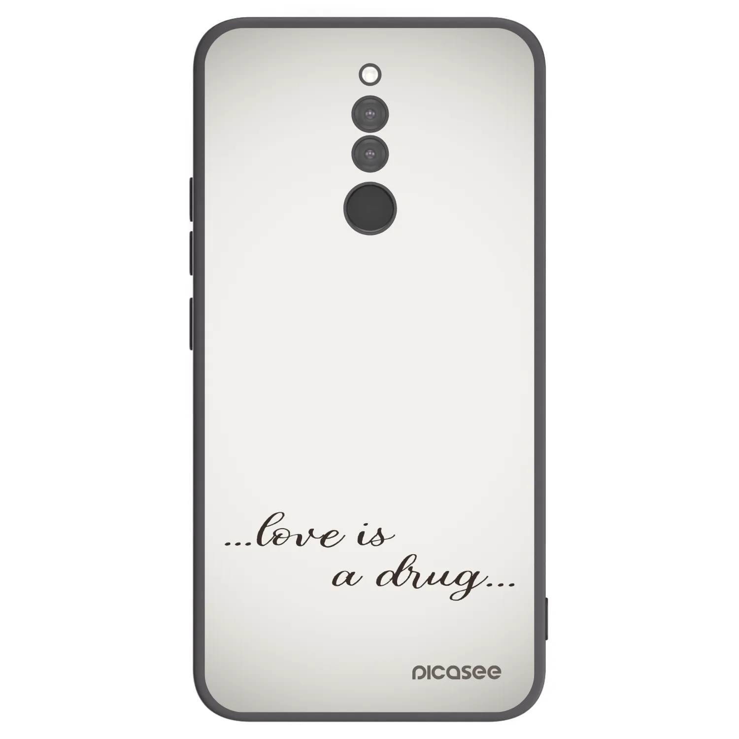 Picasee silikonowe czarne etui na Xiaomi Redmi 8 - Love is a drug