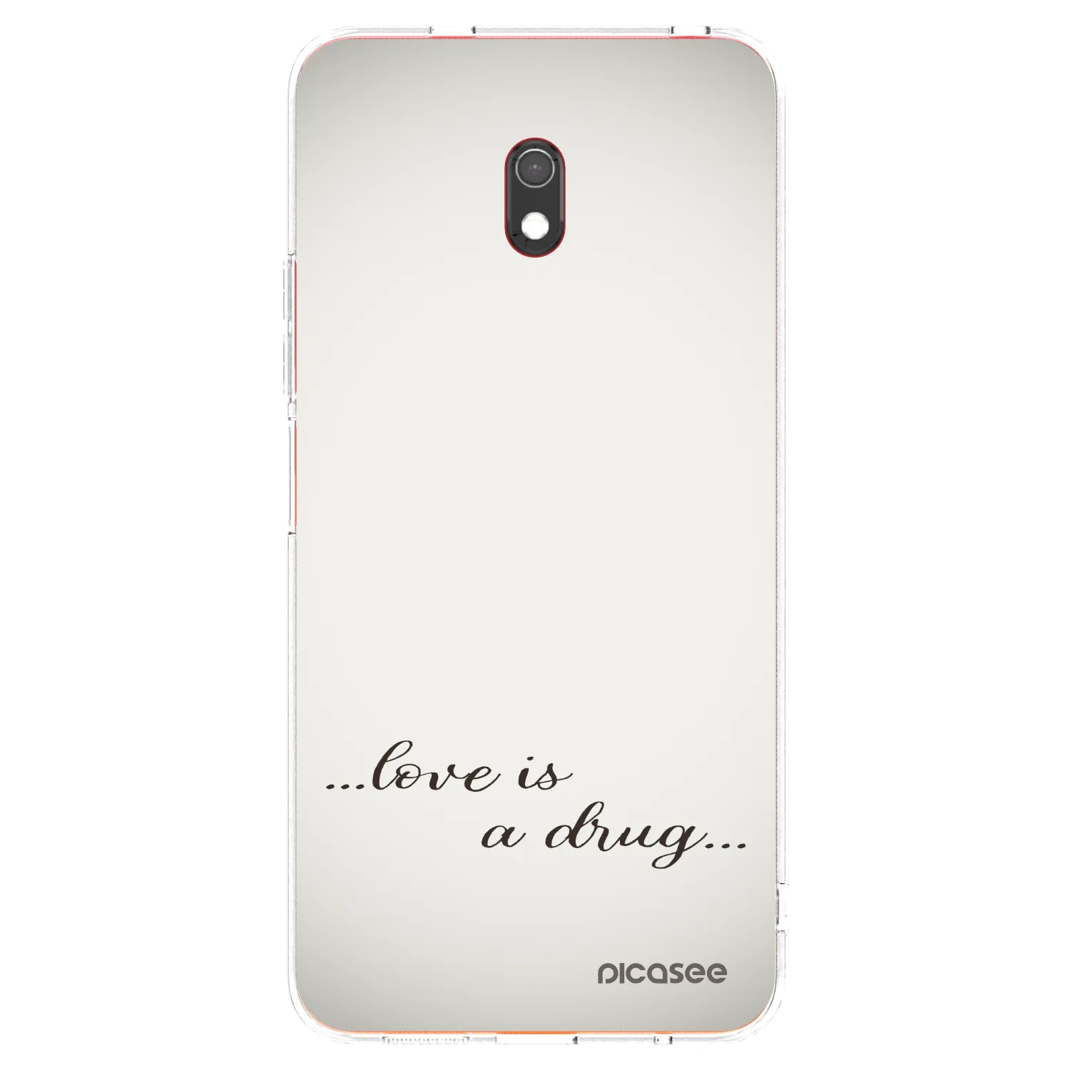 Picasee silikonowe przeźroczyste etui na Xiaomi Redmi 8A - Love is a drug