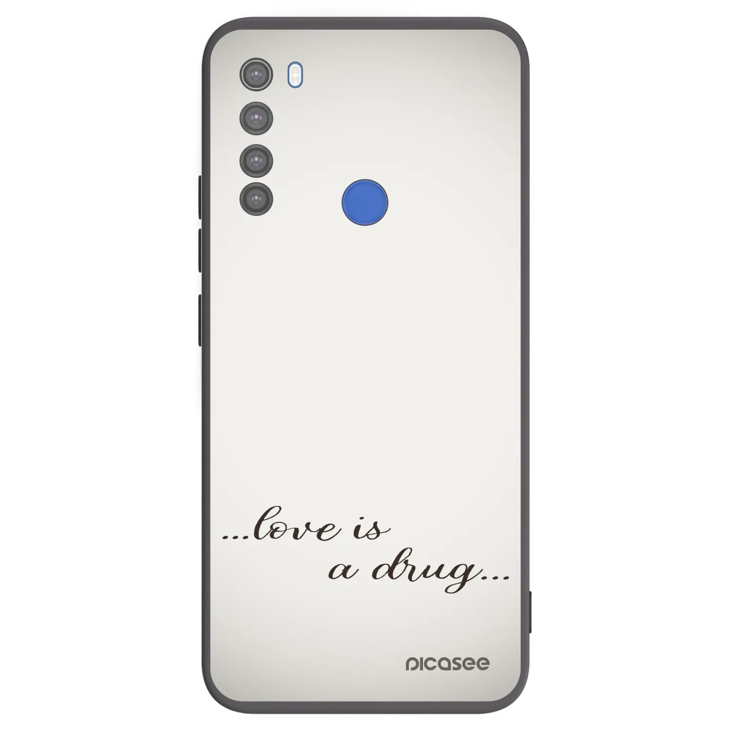 Picasee silikonowe czarne etui na Xiaomi Redmi Note 8T - Love is a drug