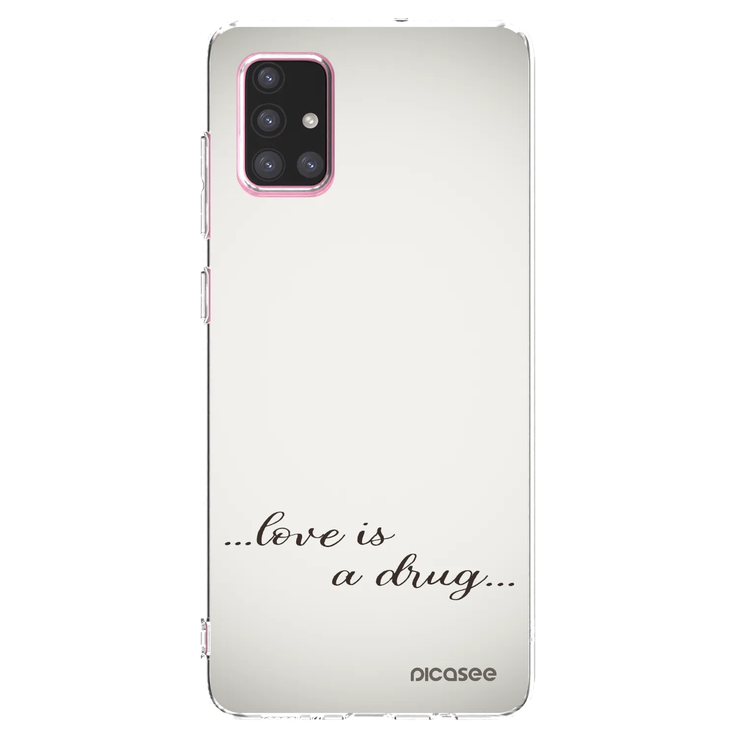 Picasee silikonowe przeźroczyste etui na Samsung Galaxy A71 A715F - Love is a drug