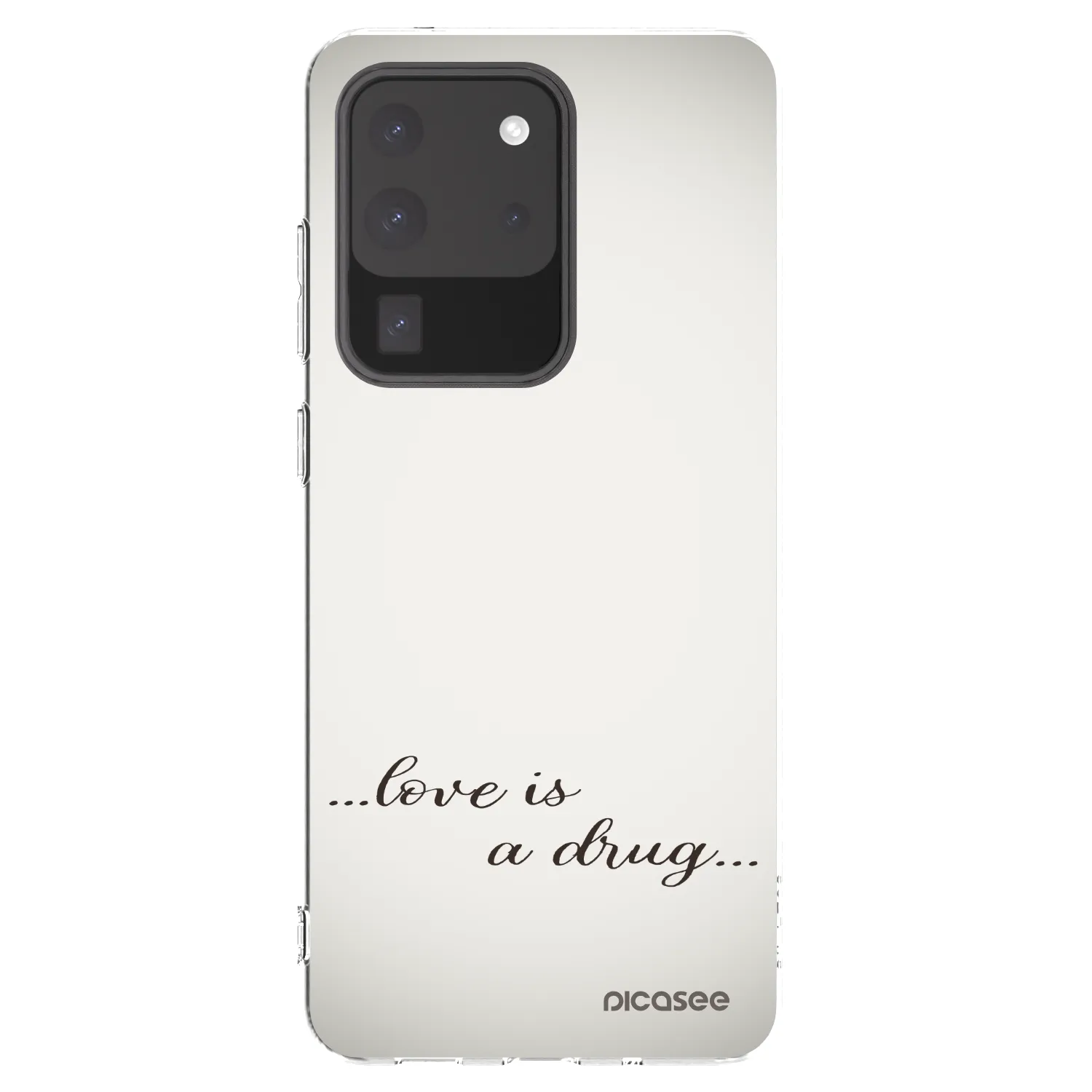 Picasee silikonowe przeźroczyste etui na Samsung Galaxy S20 Ultra 5G G988F - Love is a drug