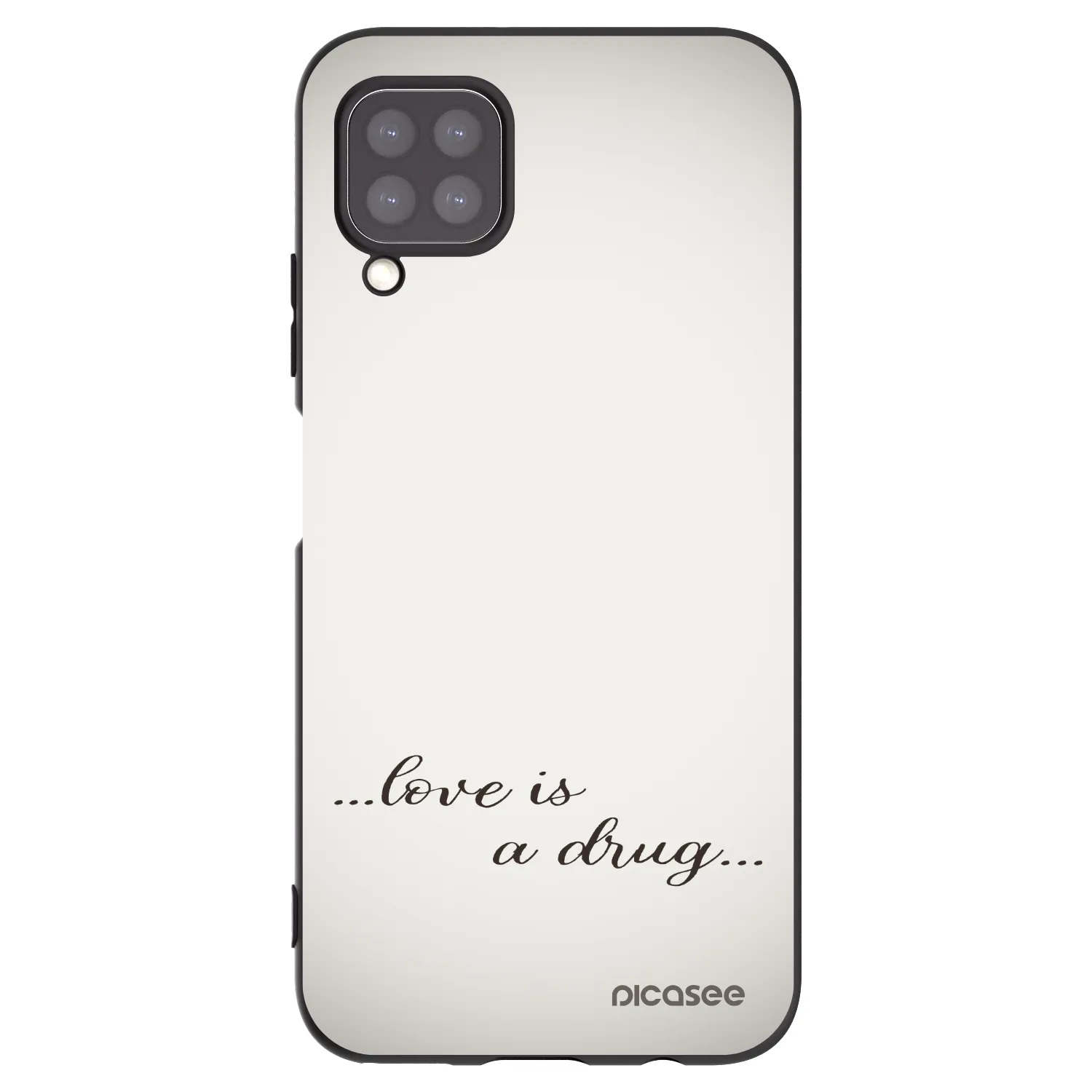 Picasee silikonowe czarne etui na Huawei P40 Lite - Love is a drug