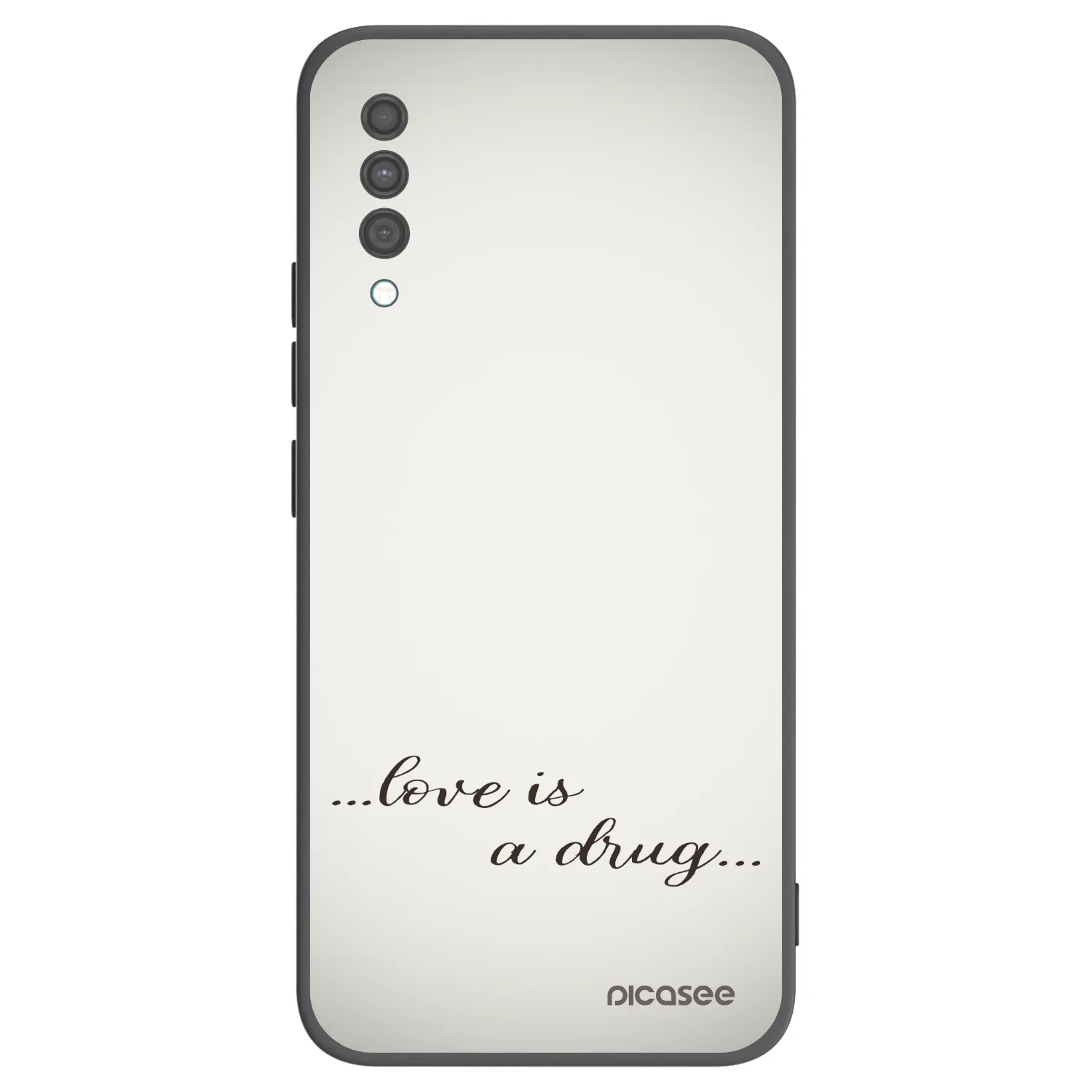 Picasee silikonowe czarne etui na Samsung Galaxy A30s A307F - Love is a drug