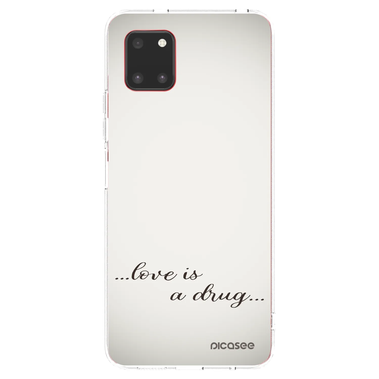 Picasee silikonowe przeźroczyste etui na Samsung Galaxy Note 10 Lite N770F - Love is a drug