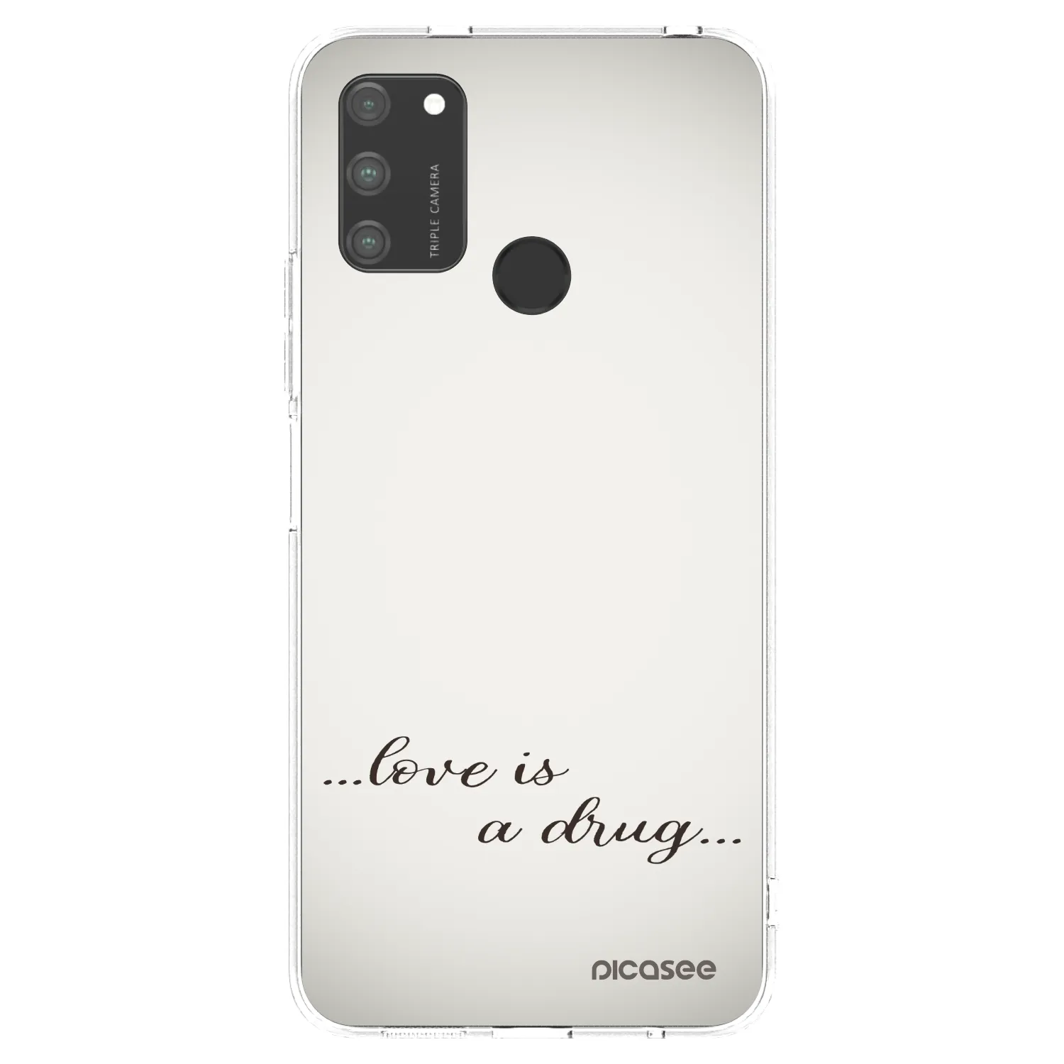Picasee silikonowe przeźroczyste etui na Honor 9A - Love is a drug
