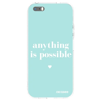 Picasee silikonowe przeźroczyste etui na Apple iPhone 5/5S/SE - Anything is possible