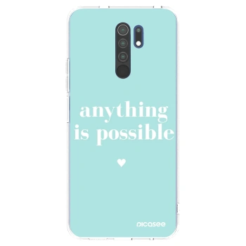 Picasee silikonowe przeźroczyste etui na Xiaomi Redmi 9 - Anything is possible