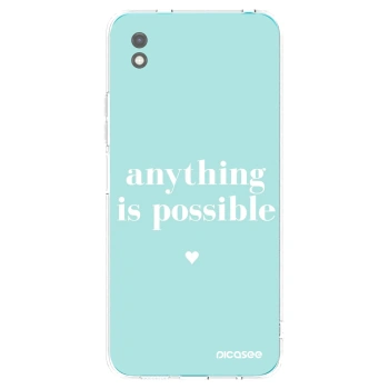 Picasee silikonowe czarne etui na Xiaomi Redmi 9A - Anything is possible