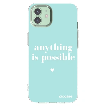 Picasee silikonowe przeźroczyste etui na Apple iPhone 12 - Anything is possible