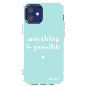 Picasee silikonowe przeźroczyste etui na Apple iPhone 12 mini - Anything is possible