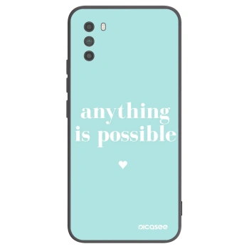 Picasee silikonowe czarne etui na Xiaomi Poco M3 - Anything is possible