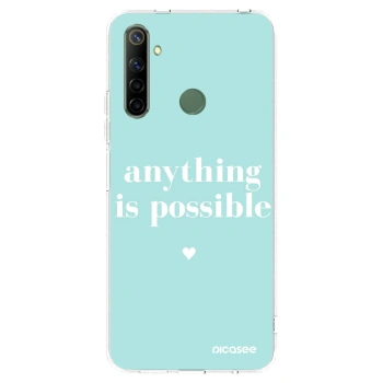 Picasee silikonowe przeźroczyste etui na Realme 6i - Anything is possible