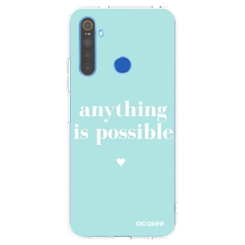 Picasee silikonowe przeźroczyste etui na Realme 5 - Anything is possible