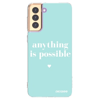 Picasee silikonowe przeźroczyste etui na Samsung Galaxy S21+ 5G G996F - Anything is possible