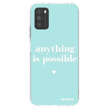Picasee silikonowe przeźroczyste etui na Xiaomi Poco M3 - Anything is possible