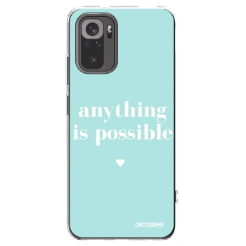 Picasee silikonowe przeźroczyste etui na Xiaomi Redmi Note 10 - Anything is possible