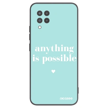 Picasee silikonowe czarne etui na Samsung Galaxy A42 A426B - Anything is possible