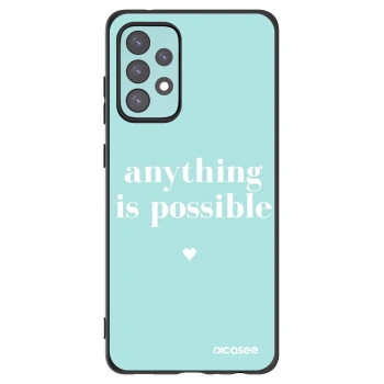 Picasee silikonowe czarne etui na Samsung Galaxy A72 A725F - Anything is possible