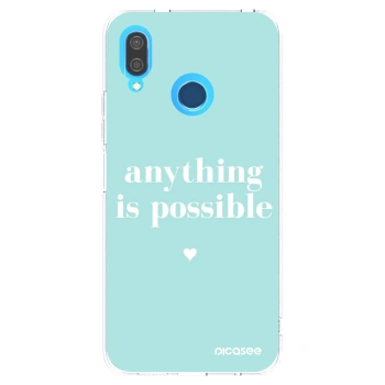 Picasee silikonowe przeźroczyste etui na Huawei P20 Lite - Anything is possible