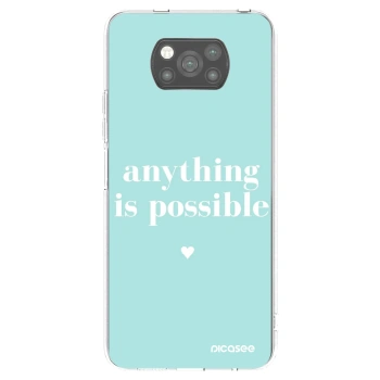 Picasee silikonowe czarne etui na Xiaomi Poco X3 Pro - Anything is possible