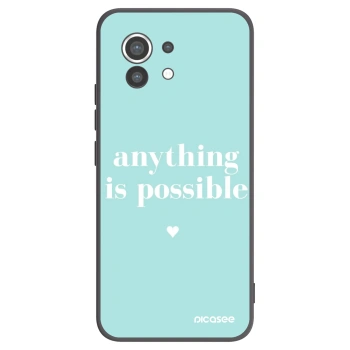 Picasee silikonowe czarne etui na Xiaomi Mi 11 - Anything is possible