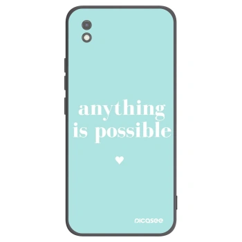 Picasee silikonowe czarne etui na Xiaomi Redmi 9AT - Anything is possible