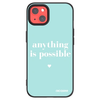 Picasee silikonowe czarne etui na Apple iPhone 13 - Anything is possible