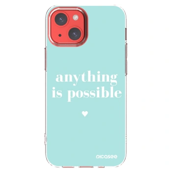 Picasee silikonowe przeźroczyste etui na Apple iPhone 13 mini - Anything is possible