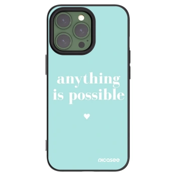 Picasee silikonowe czarne etui na Apple iPhone 13 Pro - Anything is possible