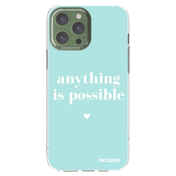 Picasee silikonowe przeźroczyste etui na Apple iPhone 13 Pro Max - Anything is possible