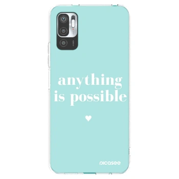 Picasee silikonowe przeźroczyste etui na Xiaomi Redmi Note 10 5G - Anything is possible