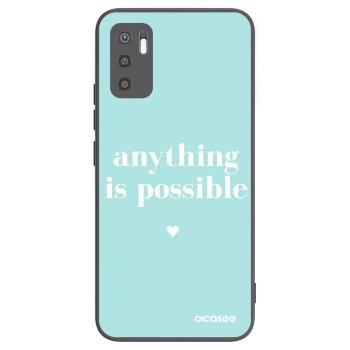 Picasee silikonowe czarne etui na Xiaomi Redmi Note 10 5G - Anything is possible