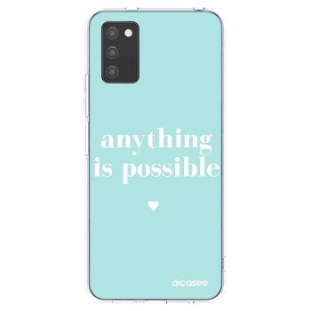 Picasee silikonowe przeźroczyste etui na Samsung Galaxy A02s A025G - Anything is possible