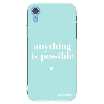 Picasee silikonowe przeźroczyste etui na Apple iPhone XR - Anything is possible
