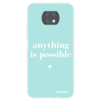 Picasee silikonowe przeźroczyste etui na Xiaomi Redmi Note 9T - Anything is possible